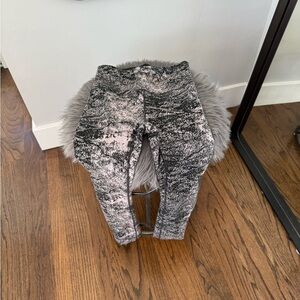 Athleta Elation 7/8 tights (leggings), size Small, pink and black.